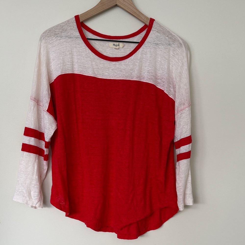 Madewell Linen Baseball Tee